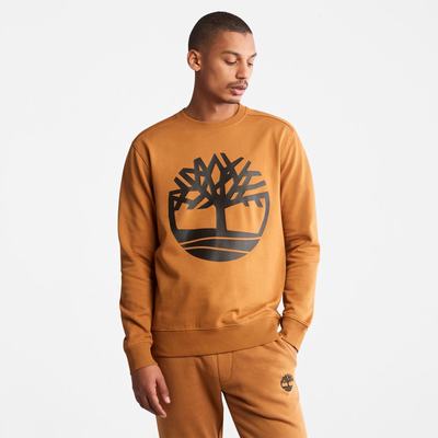 Mikiny Timberland Tree Logo Crewneck Panske Hnede Čierne | CR6790513