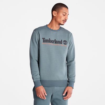 Mikiny Timberland Vietor, Vody, Earth and Sky Crewneck Panske Zelene | LE4726981