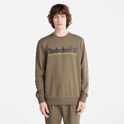 Mikiny Timberland Vietor, Vody, Earth and Sky Crewneck Panske Tmavo Zelene | QE8635179