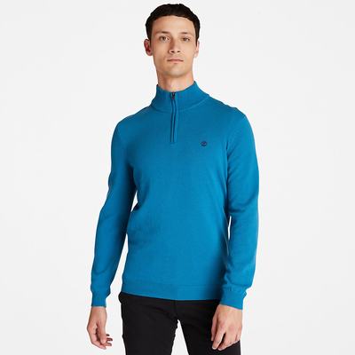 Svetre Timberland Cohas Brook Zip-neck Panske Modre | GJ8590164