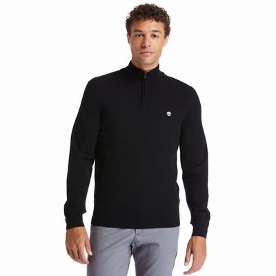 Svetre Timberland Cohas Brook Zip-neck Panske Čierne | NM0681537