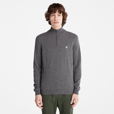 Svetre Timberland Cohas Brook Zip-neck Panske Tmavo Siva | OJ8563129