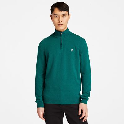 Svetre Timberland Cohas Brook Zip-neck Panske Zelene | QJ6791042