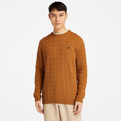 Svetre Timberland Phillips Brook Cable-knit Panske Hnede | BL4781506