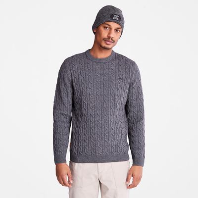 Svetre Timberland Phillips Brook Cable-knit Panske Tmavo Siva | VC6721405