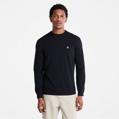 Svetre Timberland Phillips Brook Vlna-Blend Crewneck Panske Námornícka Modrá | LC1752304