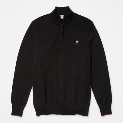 Svetre Timberland Williams River Half-zip Panske Čierne | ZQ3971452