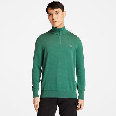 Svetre Timberland Williams River Zip-neck Panske Zelene | ZN6241890