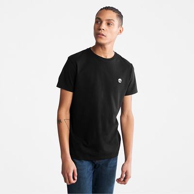 Tricko Timberland Bavlnene Logo T-Shirt Panske Čierne | QF7865201