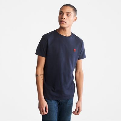 Tricko Timberland Bavlnene Logo T-Shirt Panske Námornícka Modrá | TX4029513