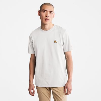 Tricko Timberland Boot-Logo T-Shirt Panske Biele | MU7361582