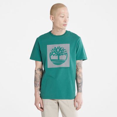 Tricko Timberland Dotted Tree-logo T-Shirt Panske Zelene | KT3105267