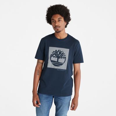 Tricko Timberland Dotted Tree-logo T-Shirt Panske Námornícka Modrá | UY1684502