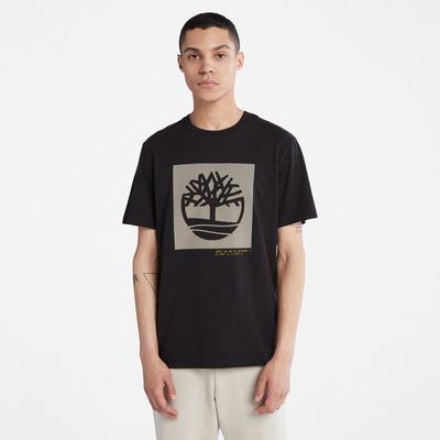 Tricko Timberland Dotted Tree-logo T-Shirt Panske Čierne | XY4029318