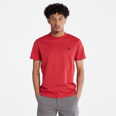 Tricko Timberland Dunstan River Crew T-Shirt Panske Červené | QC5217894