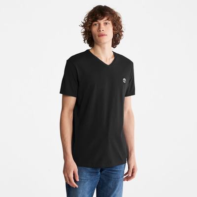 Tricko Timberland Dunstan River V-Neck T-Shirt Panske Čierne | EQ8367195