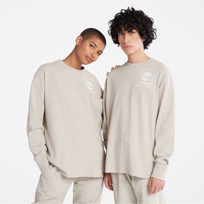 Tricko Timberland Heavyweight Back-Graphic Long-Sleeve T-Shirt Damske Taupe | SV9230546