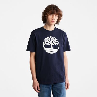 Tricko Timberland Kennebec River Tree Logo T-Shirt Panske Námornícka Modrá | LJ1653297