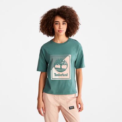 Tricko Timberland Logo Graphic T-Shirt Damske Tyrkysové | NB6892471