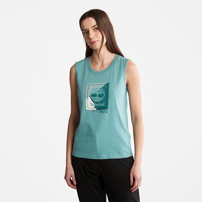 Tricko Timberland Logo Tank Top Damske Tyrkysové | MJ4593720