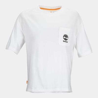 Tricko Timberland Logo-pocket T-Shirt Damske Biele | RD3597284