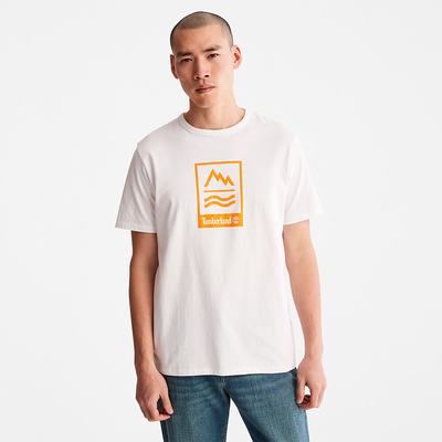 Tricko Timberland Mountains-to-Rivers T-Shirt Panske Biele | QW1593472