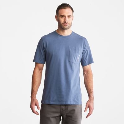 Tricko Timberland PRO® Base Plate Blended Kratke-Sleeve T-Shirt Panske Indigo | WT0923184