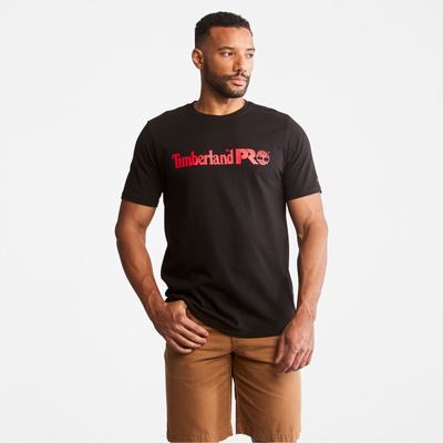 Tricko Timberland PRO® Base Plate Kratke-Sleeve Logo T-Shirt Panske Čierne | VI1659427