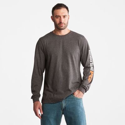 Tricko Timberland PRO® Base Plate Long-Sleeve Wicking T-Shirt Panske Tmavo Siva | AU2458309