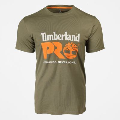 Tricko Timberland PRO® Bavlnene Core Logo T-Shirt Panske Olivovo Zelená | BC6239081