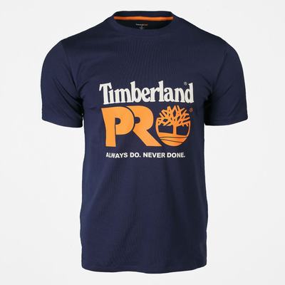 Tricko Timberland PRO® Bavlnene Core Logo T-Shirt Panske Námornícka Modrá | ZV6195087