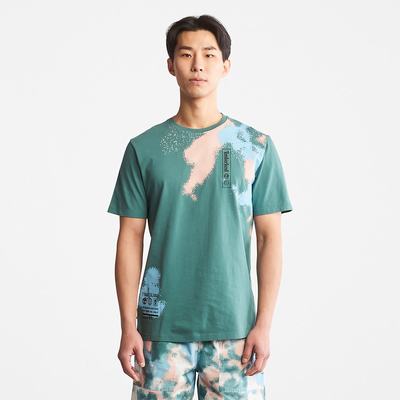 Tricko Timberland Paint Graphic T-Shirt Panske Tyrkysové | IL9214607