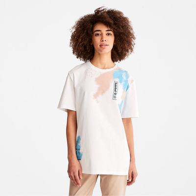 Tricko Timberland Paint Graphic T-Shirt Panske Biele | NX1763849