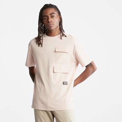 Tricko Timberland Progressive Utility Multi-Pocket Heavyweight T-Shirt Panske Ruzove | PL4062589