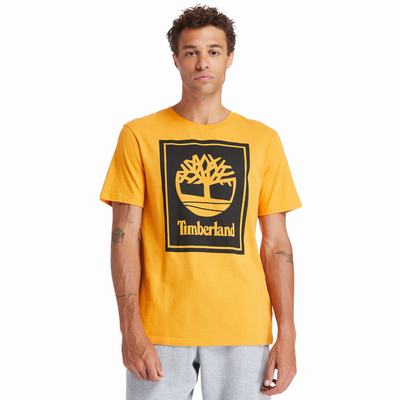 Tricko Timberland Stack Logo T-Shirt Damske Oranžové | NR1543207