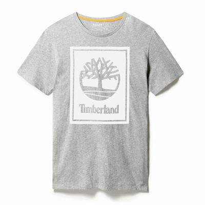 Tricko Timberland Stack Logo T-Shirt Panske Siva | PC3190548