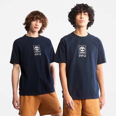 Tricko Timberland Stacked Logo T-Shirt Damske Námornícka Modrá | AO8457916