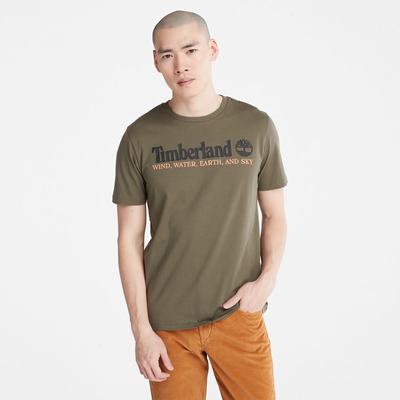 Tricko Timberland Vietor, Vody, Earth, and Sky T-Shirt Panske Tmavo Zelene | HZ1372085