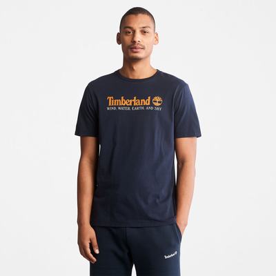 Tricko Timberland Vietor, Vody, Earth and Sky™ T-Shirt Panske Námornícka Modrá | YM6759218